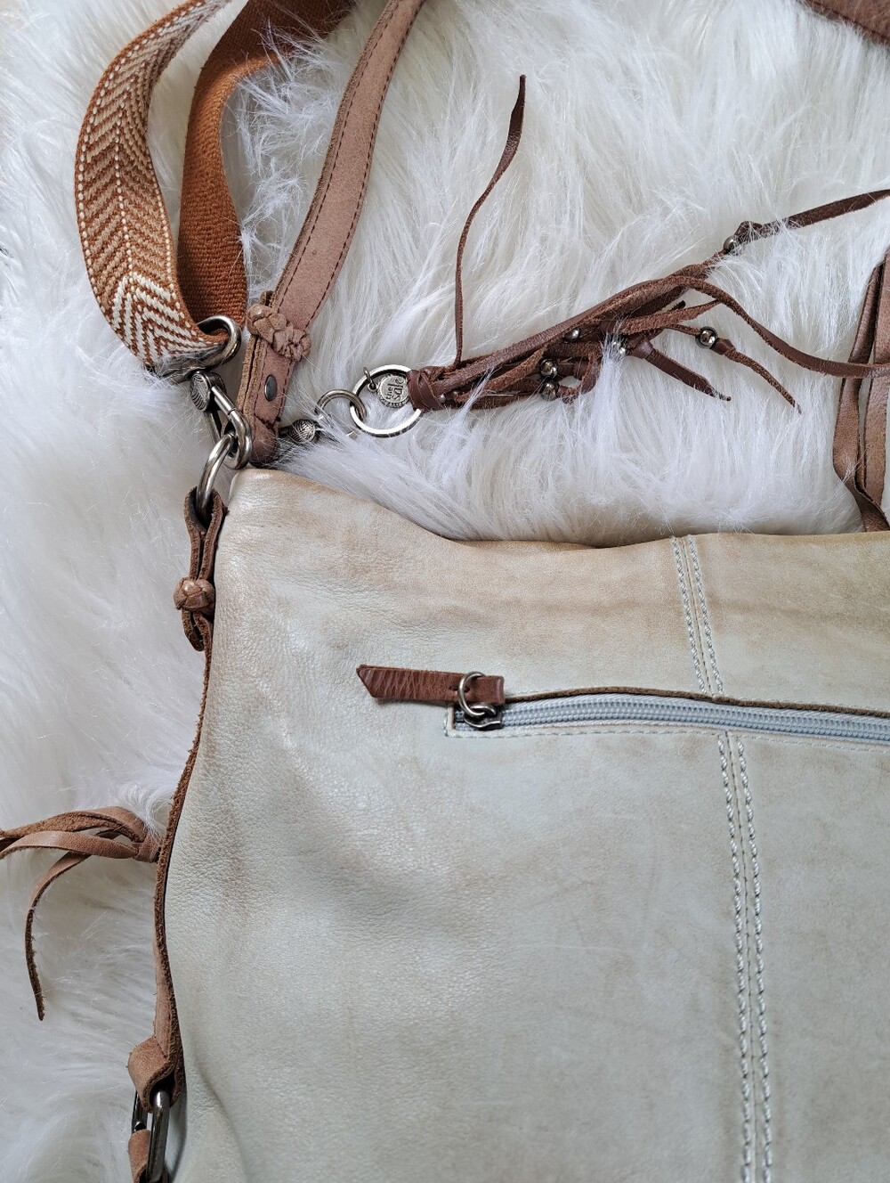Lg The Sak Blue Leather Handbag - Picture 8 of 14